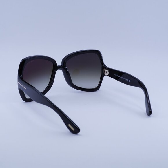 Tom Ford Jerry FT1222 01B Sunglasses Black Butterfly Frame, Smoke Lenses - Picture 6 of 9